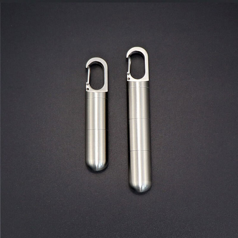 Outdoor Multilayer Waterproof Pill Case Key Chain Capsule Seal Container Box EDC