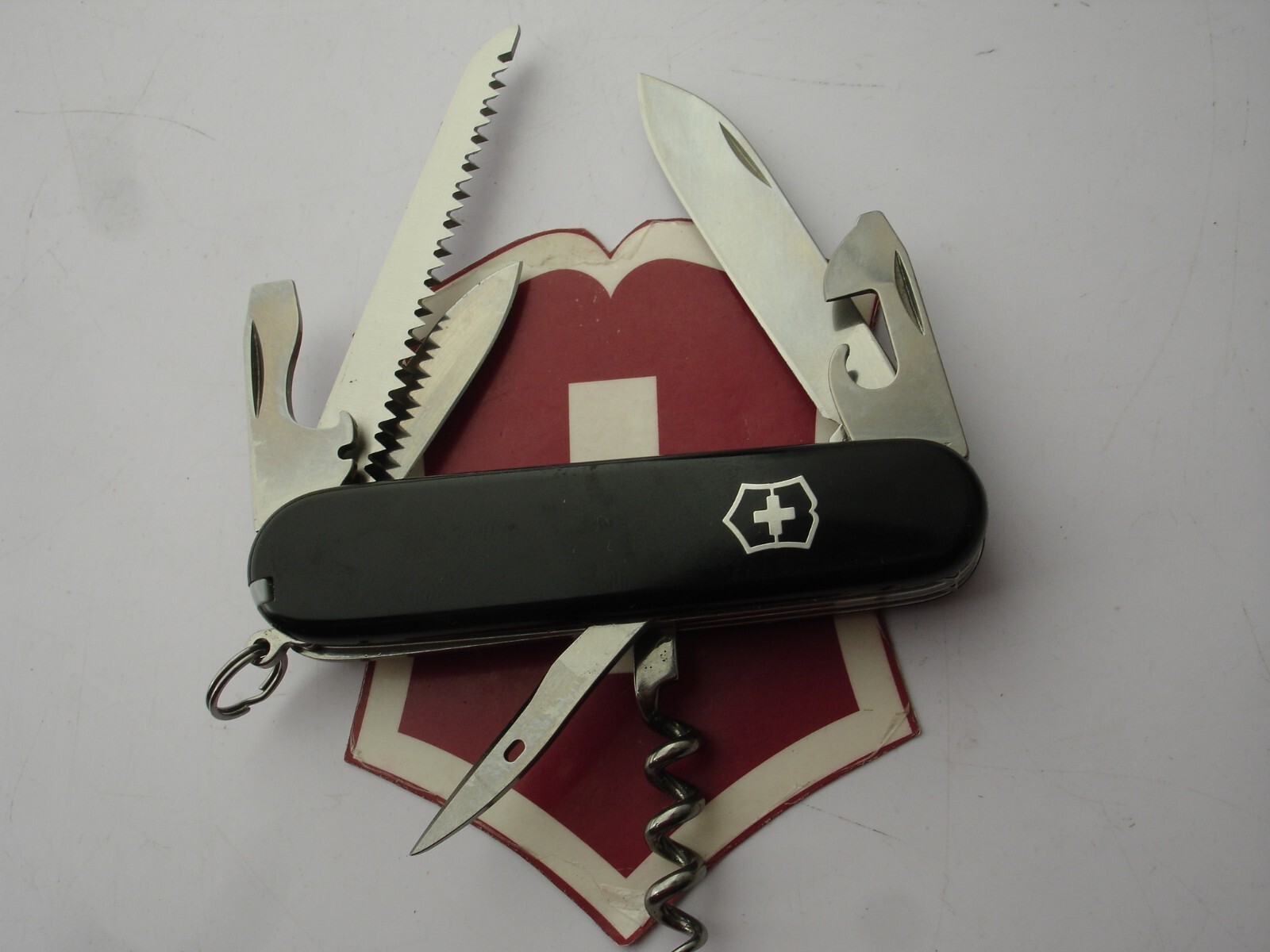 VICTORINOX 91mm BLACK CAMPER 13 FUNCTION EDC OUTDOOR SWISS ARMY POCKET KNIFE