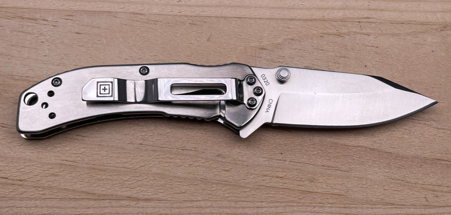 5.11 Tactical Folding Pocket Knife 51141 – Black/Silver Handle 03/20
