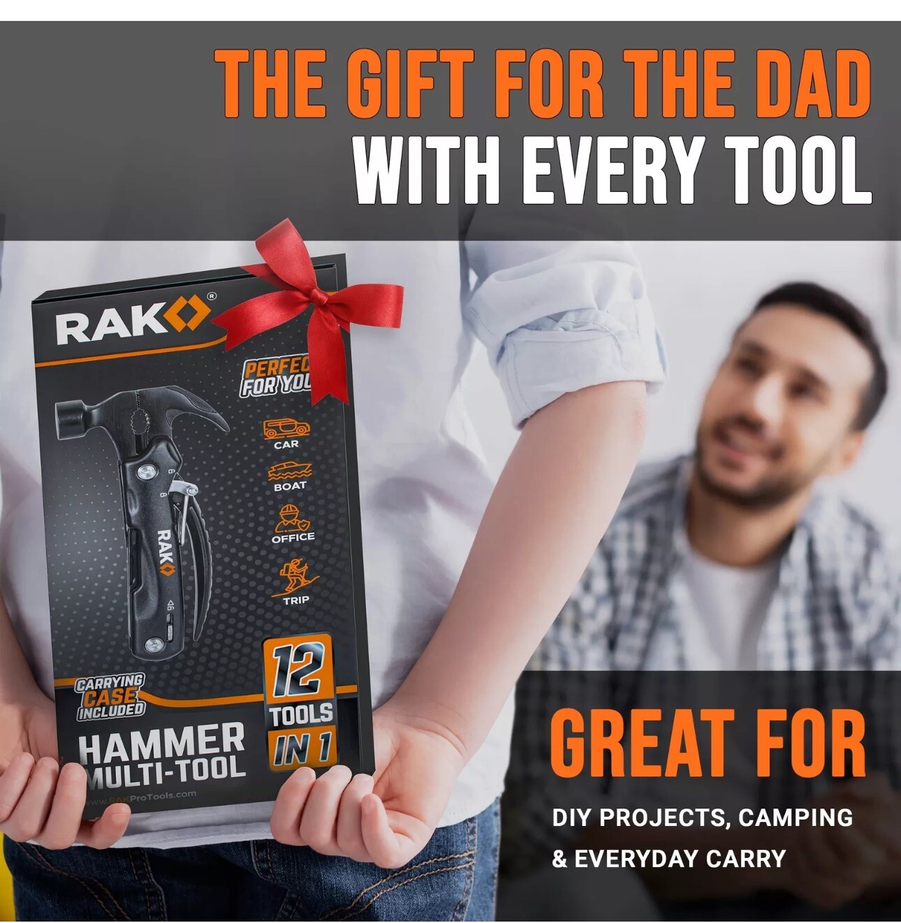 RAK Hammer Multitool BirthdayGifts for Men – Cool Unique Gifts For Men Who Ha…