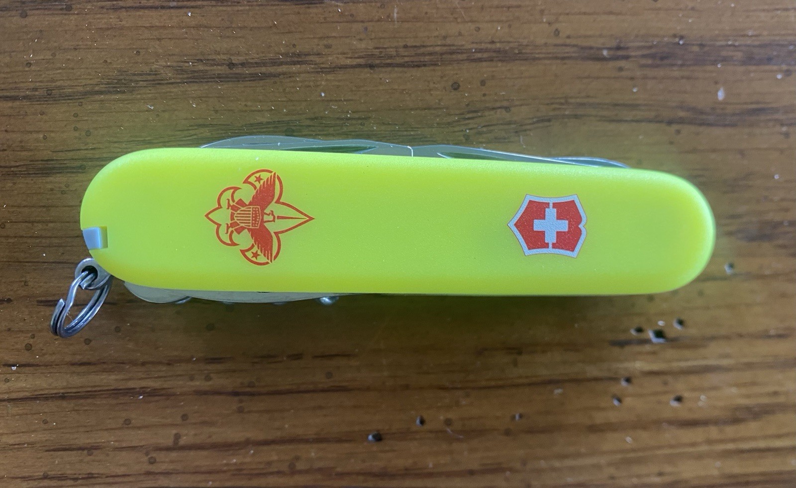 Victorinox Yellow Multi-Tool Swiss Army Knife Boy Scouts 6 Tools Stainless Steel