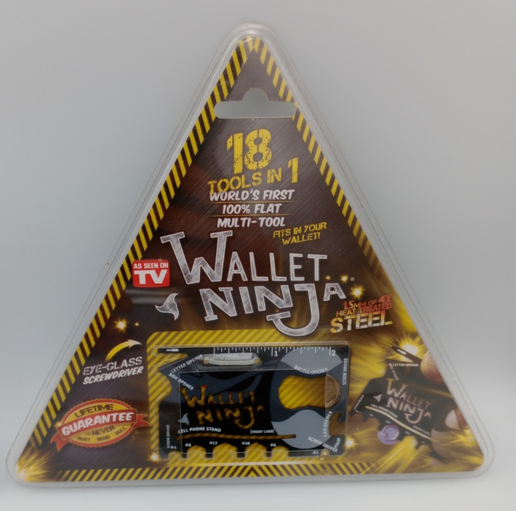 WALLET NINJA 18 Tools in 1 Flat Multi Tool Lot of 4, AS SEEN ON TV, New, Sealed.