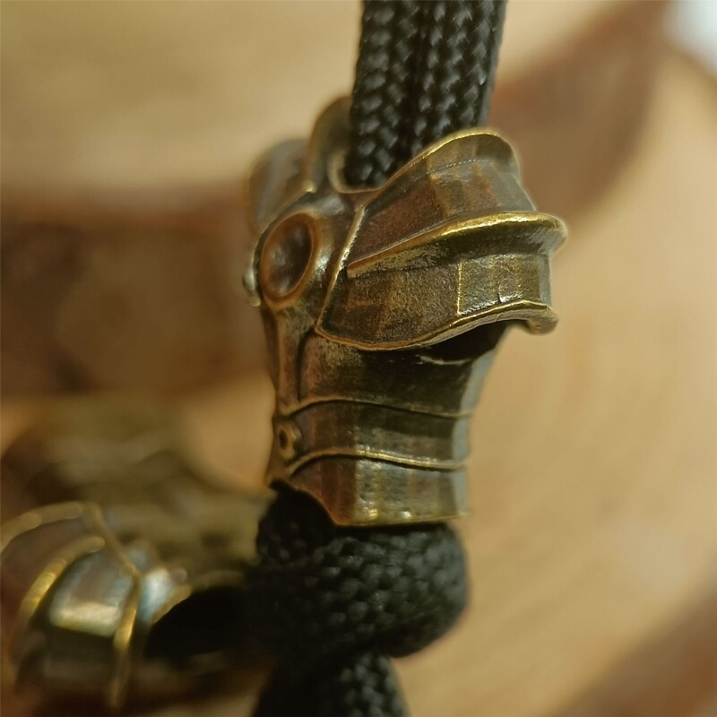 Vintage Brass Beads Fashion Parachute Cord Beads for Lanyard Pendants Key