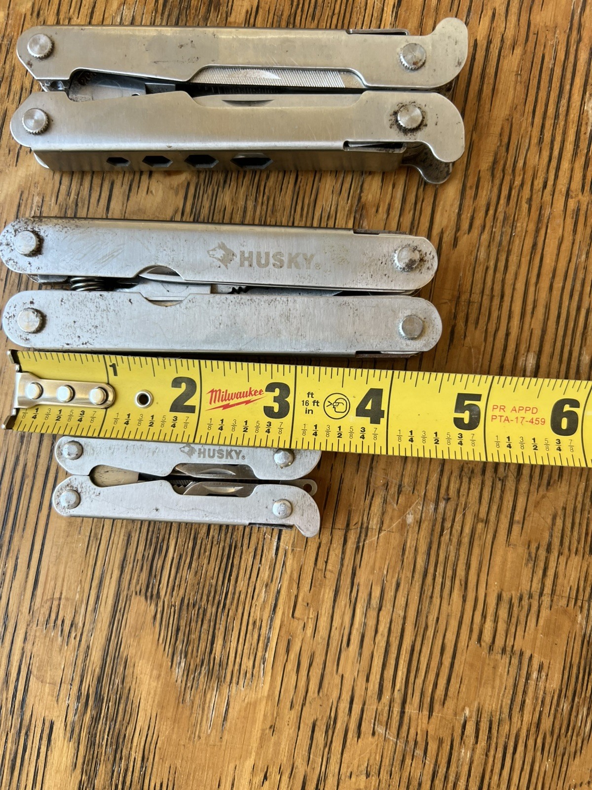 Set of 3 Husky Stainless Steel Multitool (Multi Tool) Knife Folding Pliers.