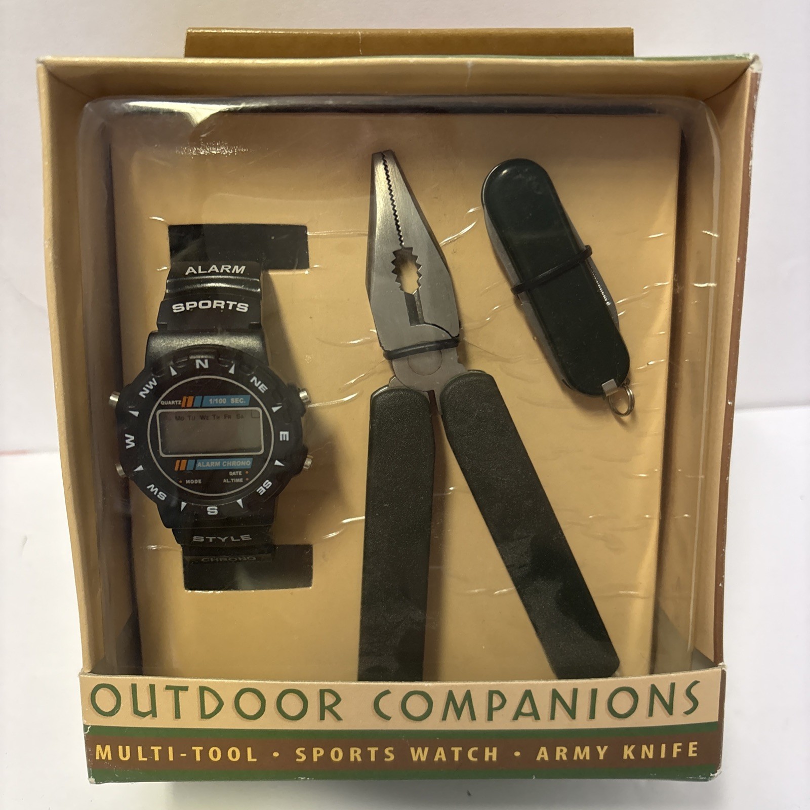 🌹New VTG Outdoor Companions Pocket Multi-Tool, Sports Watch, Pocket Knife Set