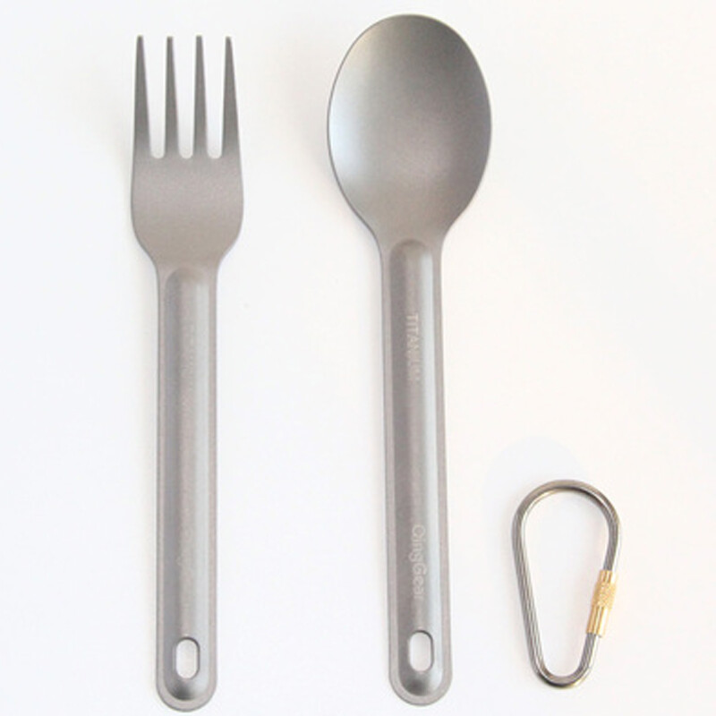 EDC Pure Titanium Tableware Spoon Fork Portable Camping Outdoor Multi Tools