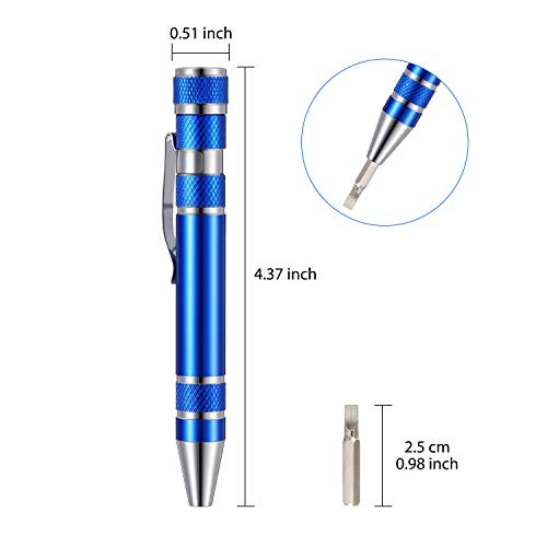 Mudder 4PCS 8-in-1 Pen Screwdriver Magnetic Mini Multitool