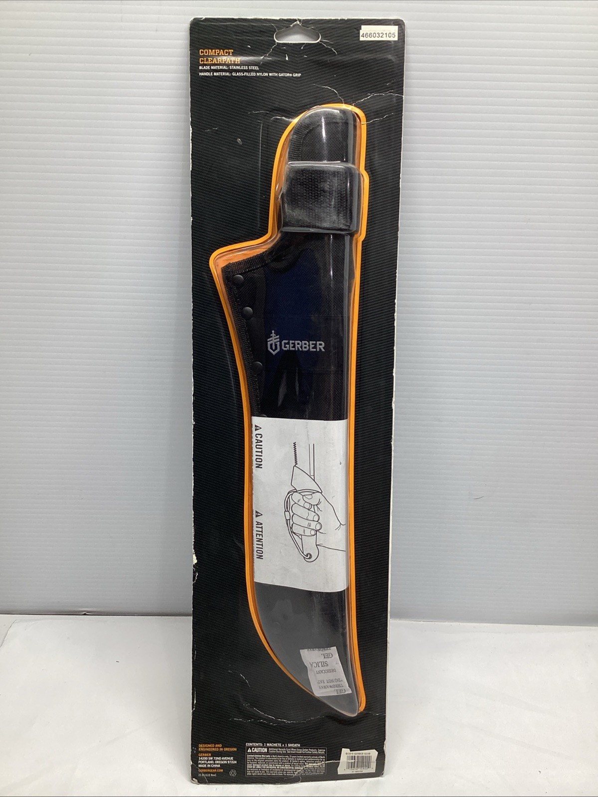 Gerber Compact Clearpath Machete w/Sheath 11″ Stainless Steel, Gator Grip 17”