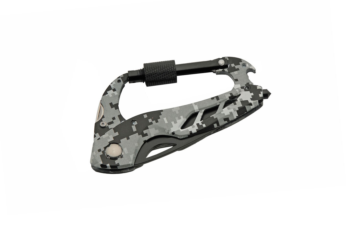 4.5″ Carabiner Multi Tool Knife Stainless Steel Blade (Pack of 12)