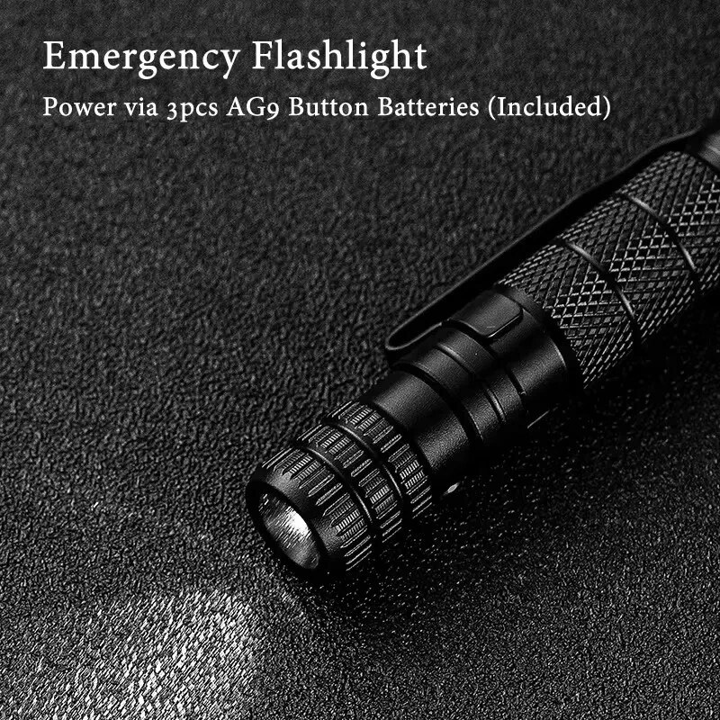 10-in-1 Tactical Pen EDC Survival Tool Flashlight Bottle Opener Self Defense