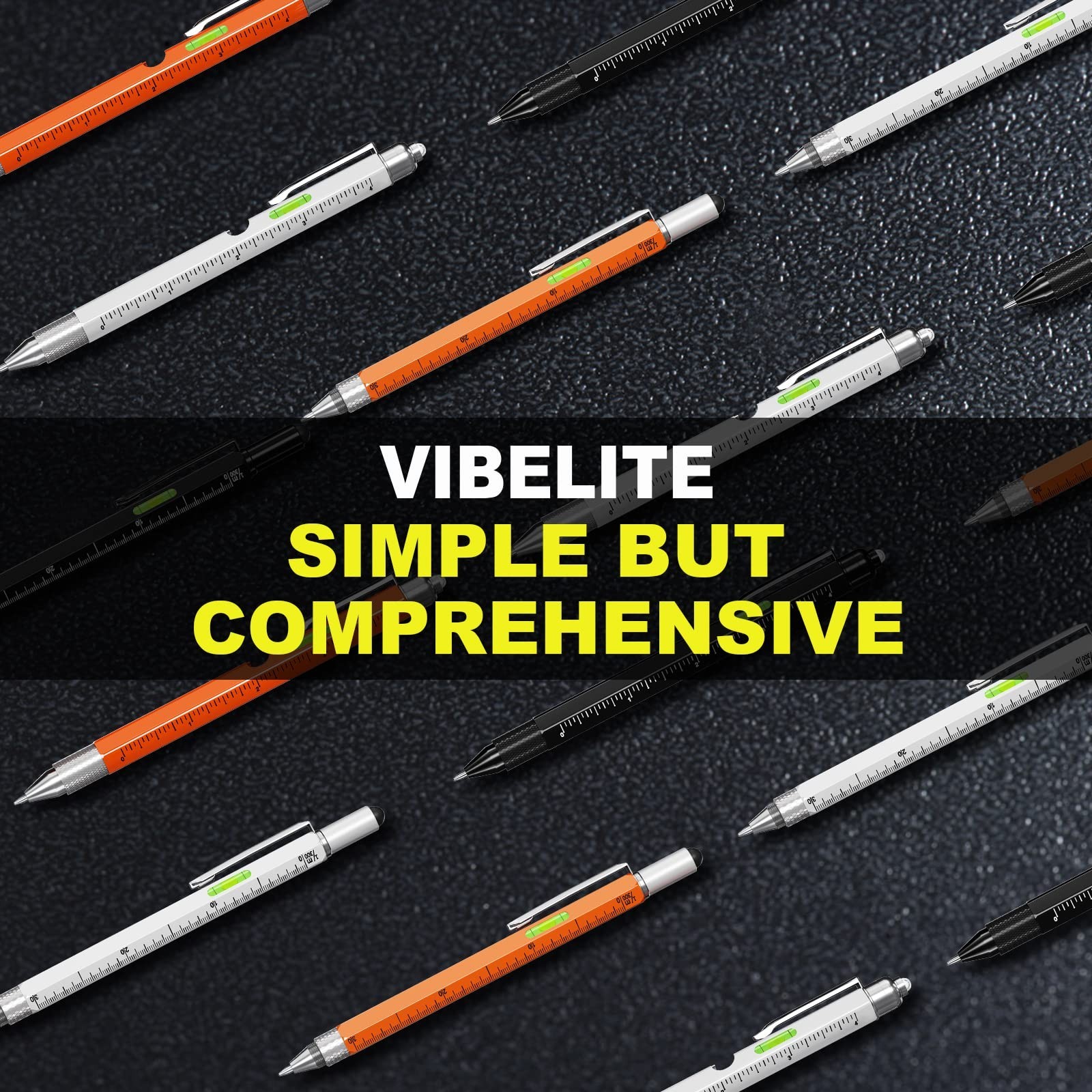 Gifts for Men Dad Him, 9 in 1 Multitool Pen Set with LED, Stylus, Level, Scre…