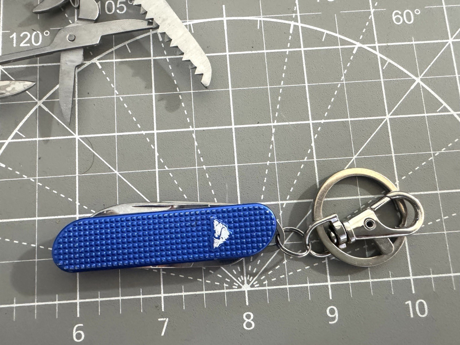 Lot of 3 COLUMBIA Blue/Red Aluminum Handle Keychain Multi-Tools with BONUS