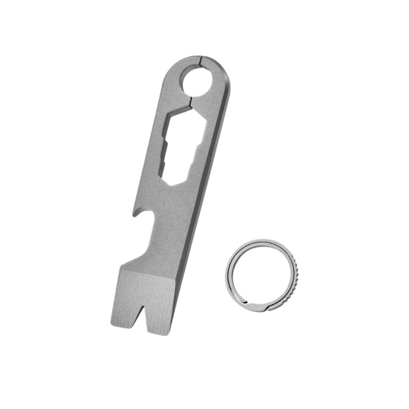 Robust Metal Pocket Sized Tool Includes Pry Bar Wrench And Bottle Opener