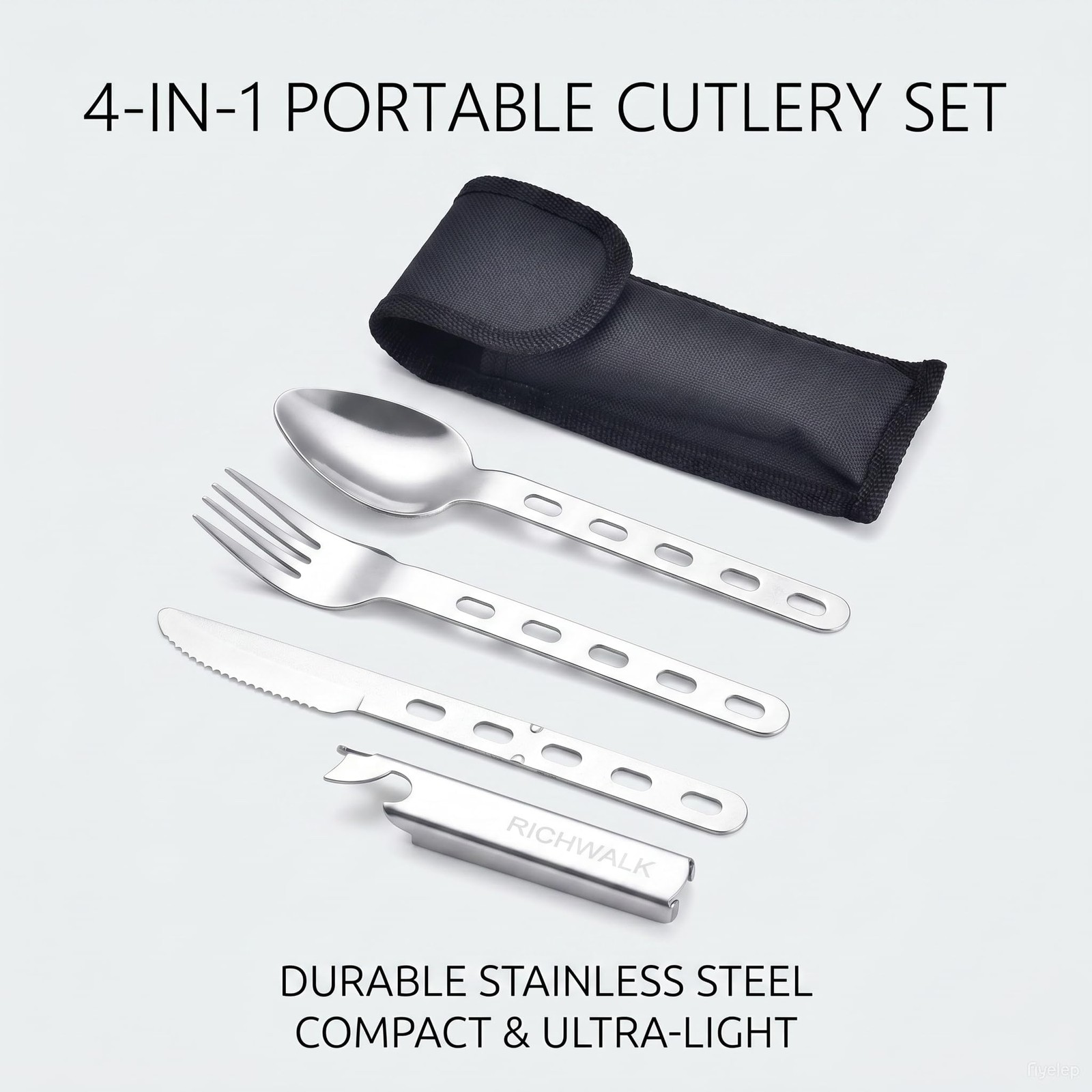 4-in-1 Camping Length: 6.30 in ,Thickness: 0.78 in,Width: 2.36 in, Silver