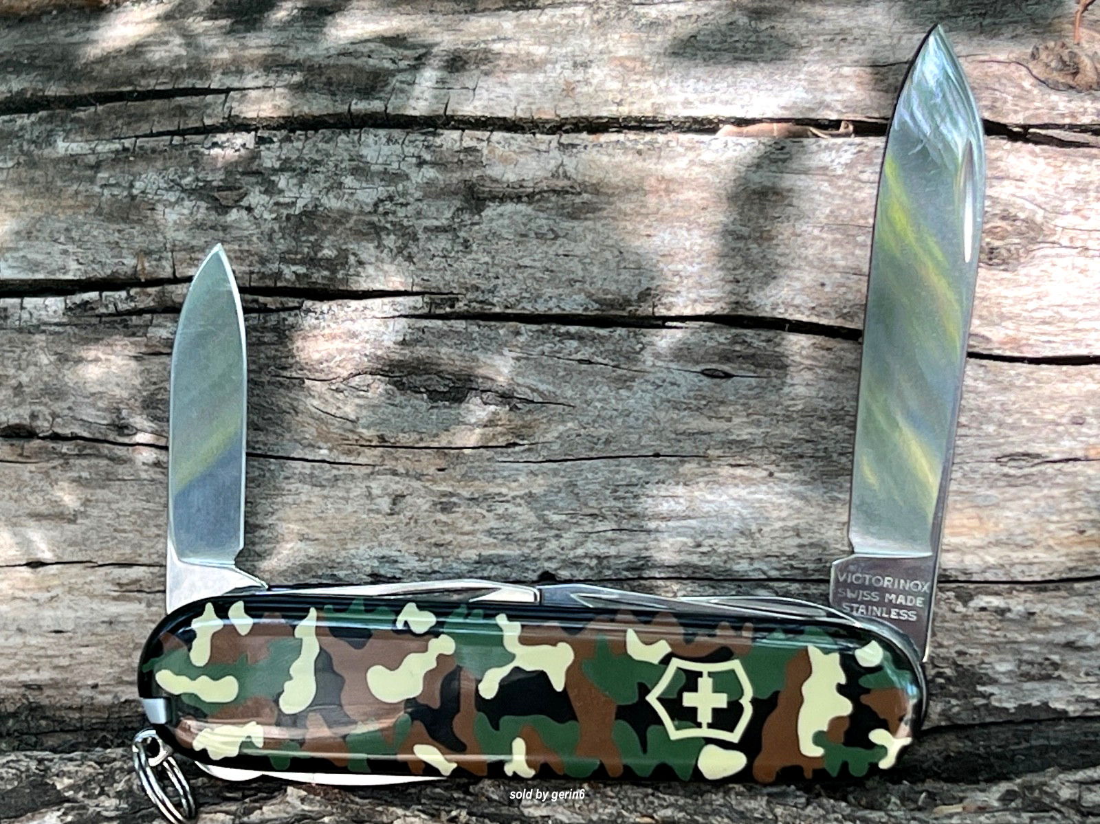 Swiss Army Knife, Climber Green Camouflage Camo Victorinox 1.3703.94, New In Box