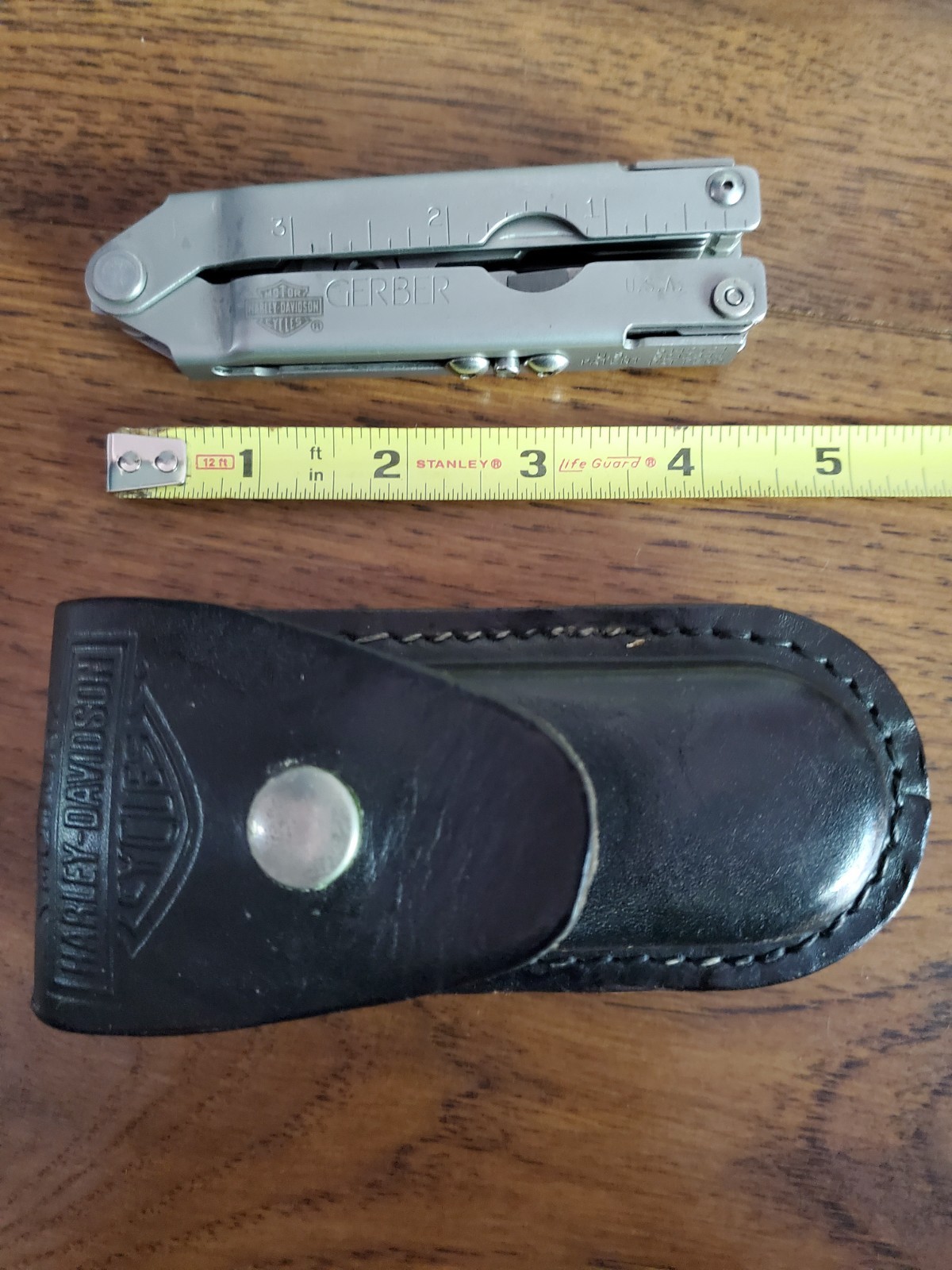 Gerber Multi Pocket Tool Vintage With Case Foldable Harley Davidson USA