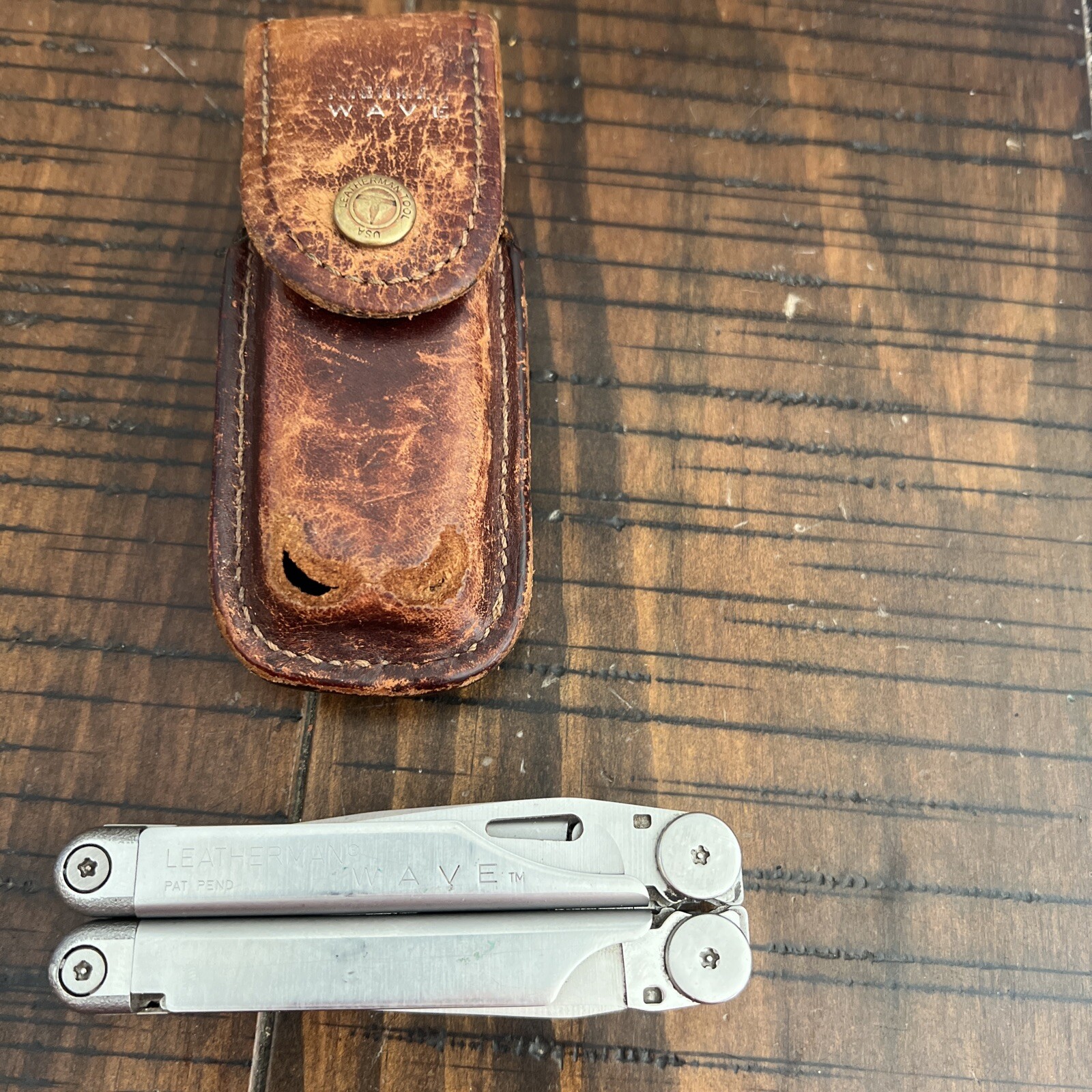 Leatherman Original Wave Leather Sheath Retired Collectable Pat Pend OG Rare New