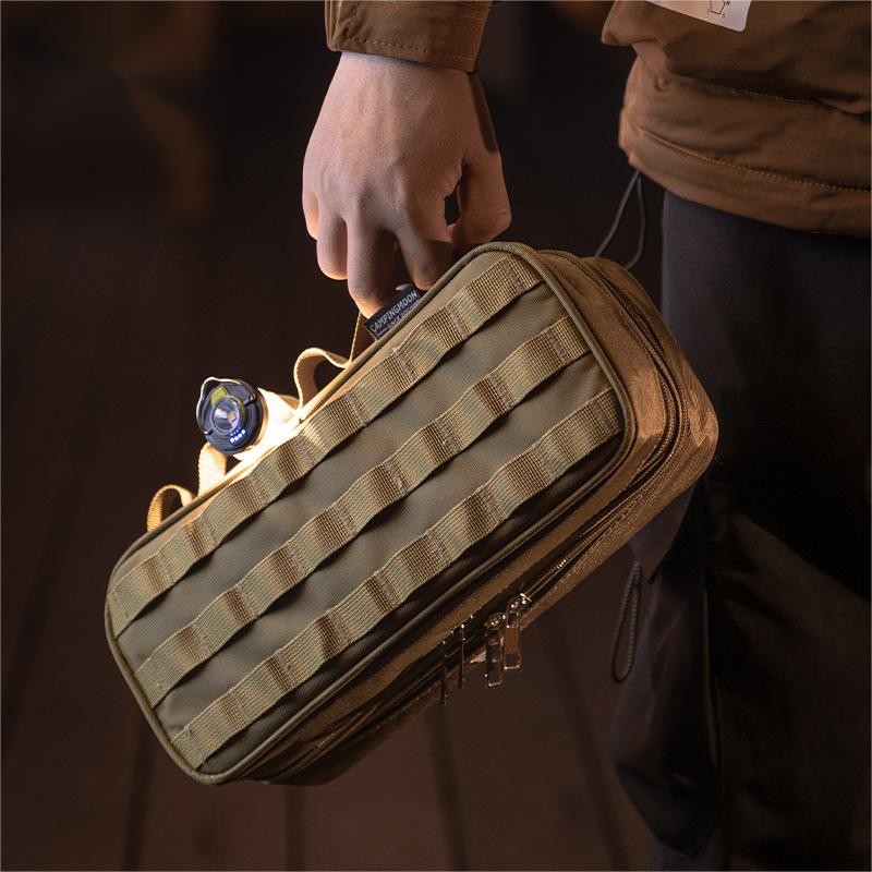 Outdoor camping double-layer thick waterproof multifunctional storage bag