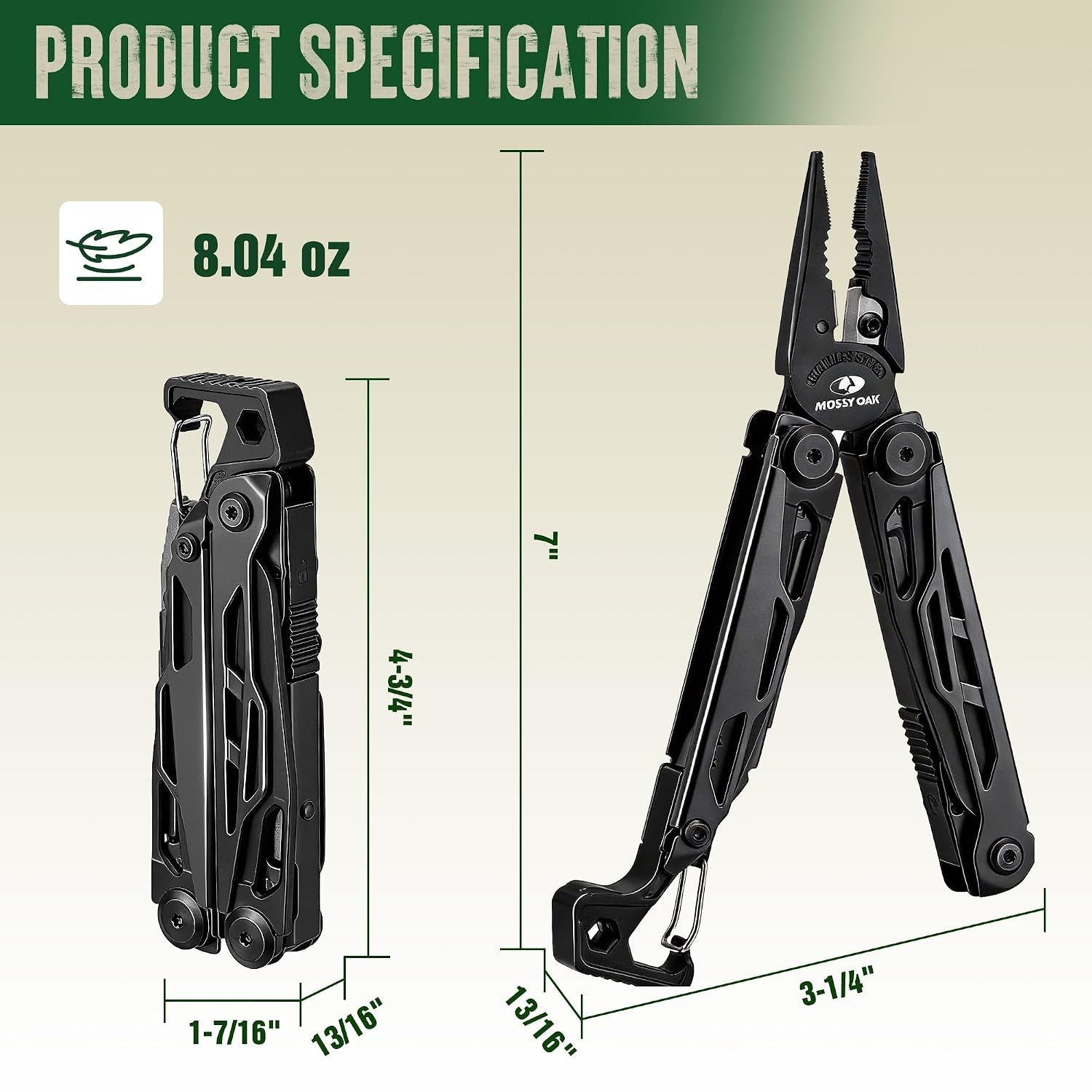 27-in-1 CNC Machined Multitool Pliers Set with Pocket Knife and 27 Functions