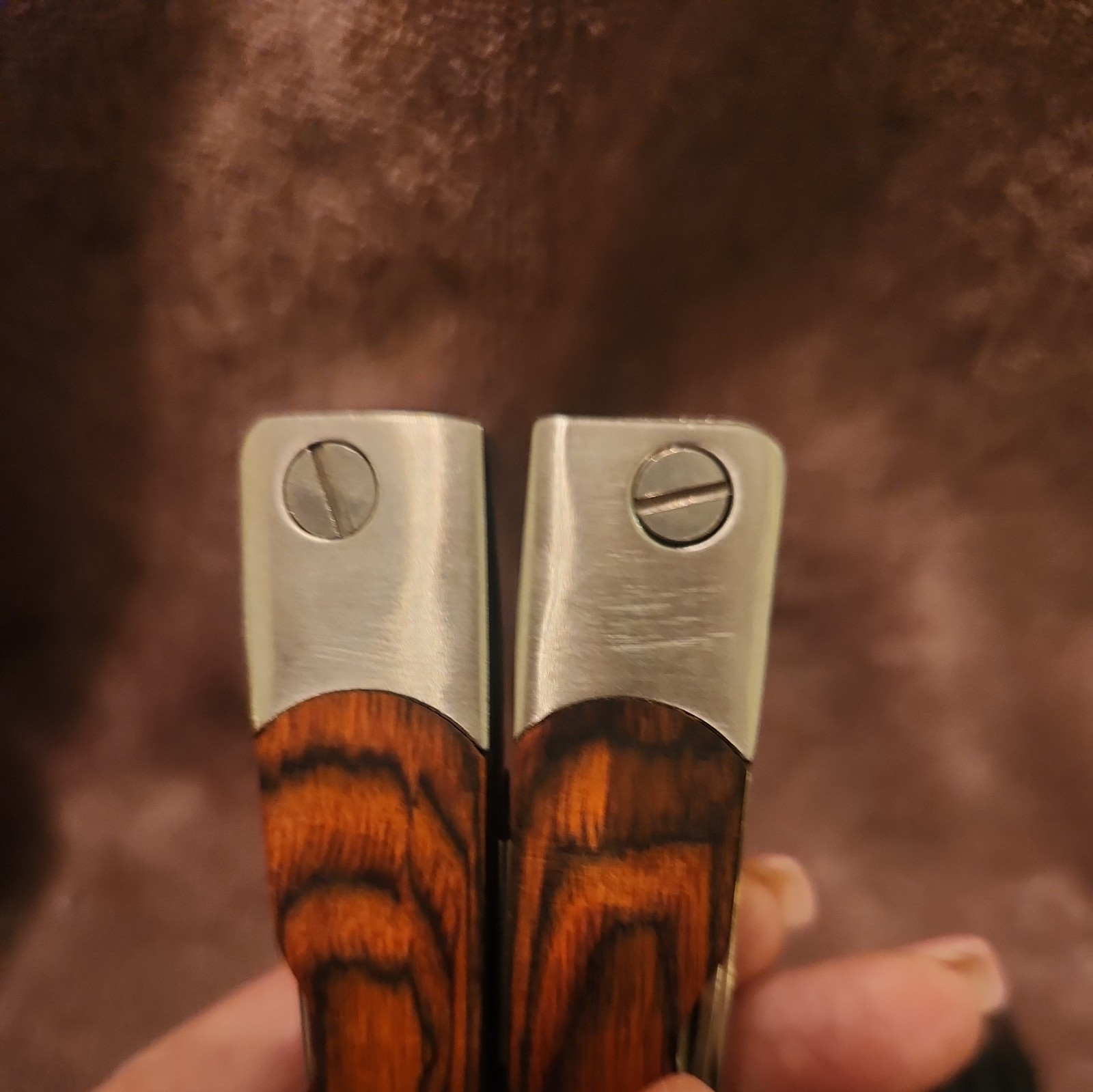 Wood Handle Stainless Steel Multi Tool with Bits 7″Open