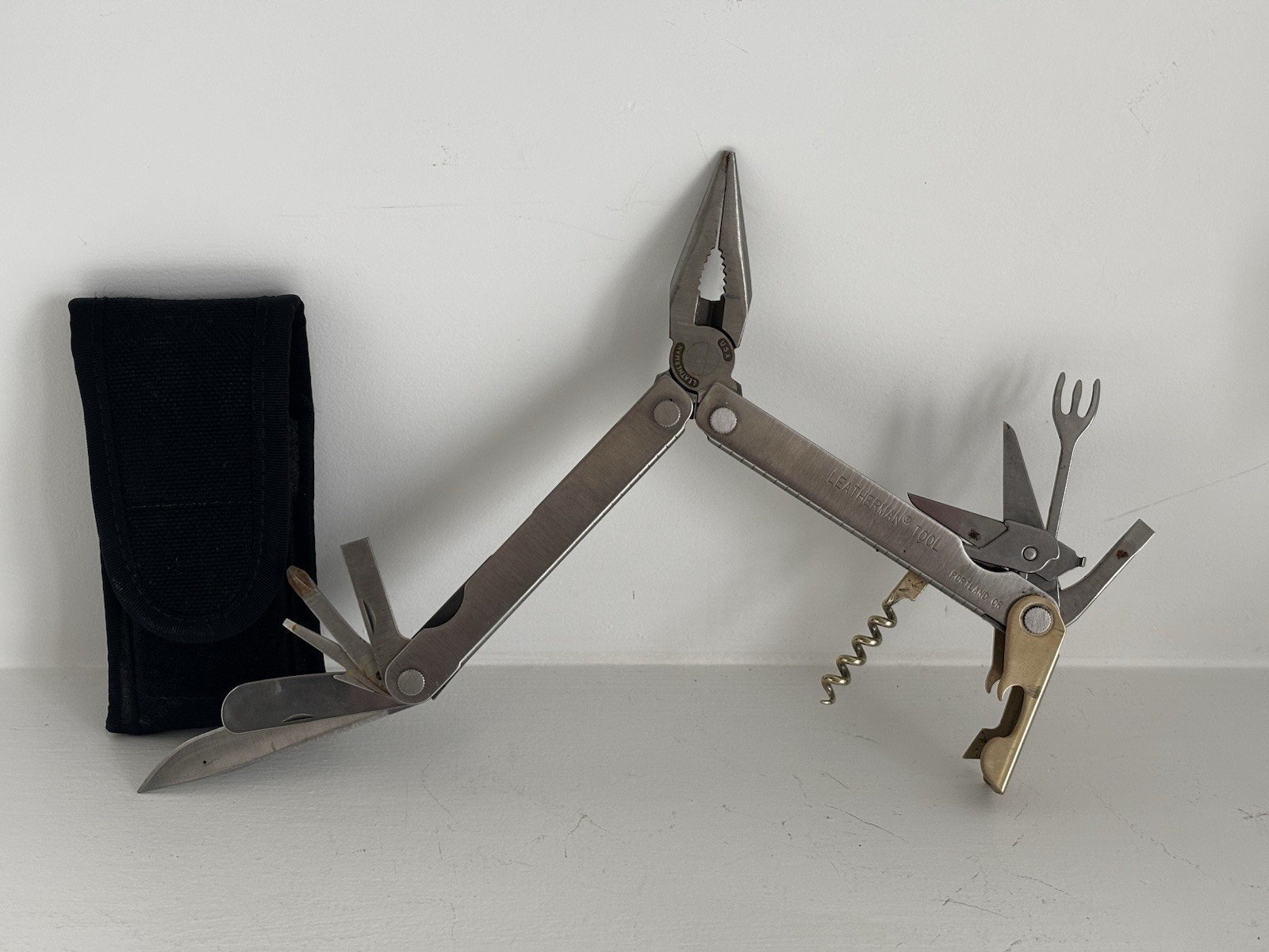 Vintage Leatherman FLAIR Multi-Tool USA Stainless. Rare Retired With Case