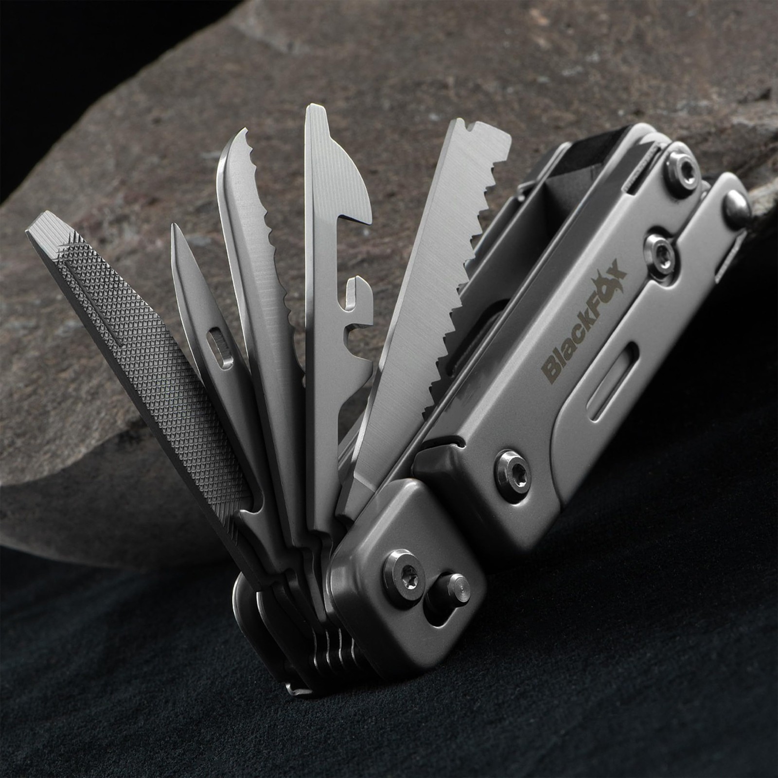 BlackFox Solver BF-207 Multi Tool 13-in-1 Stainless Steel EDC Heavy Duty Pock…
