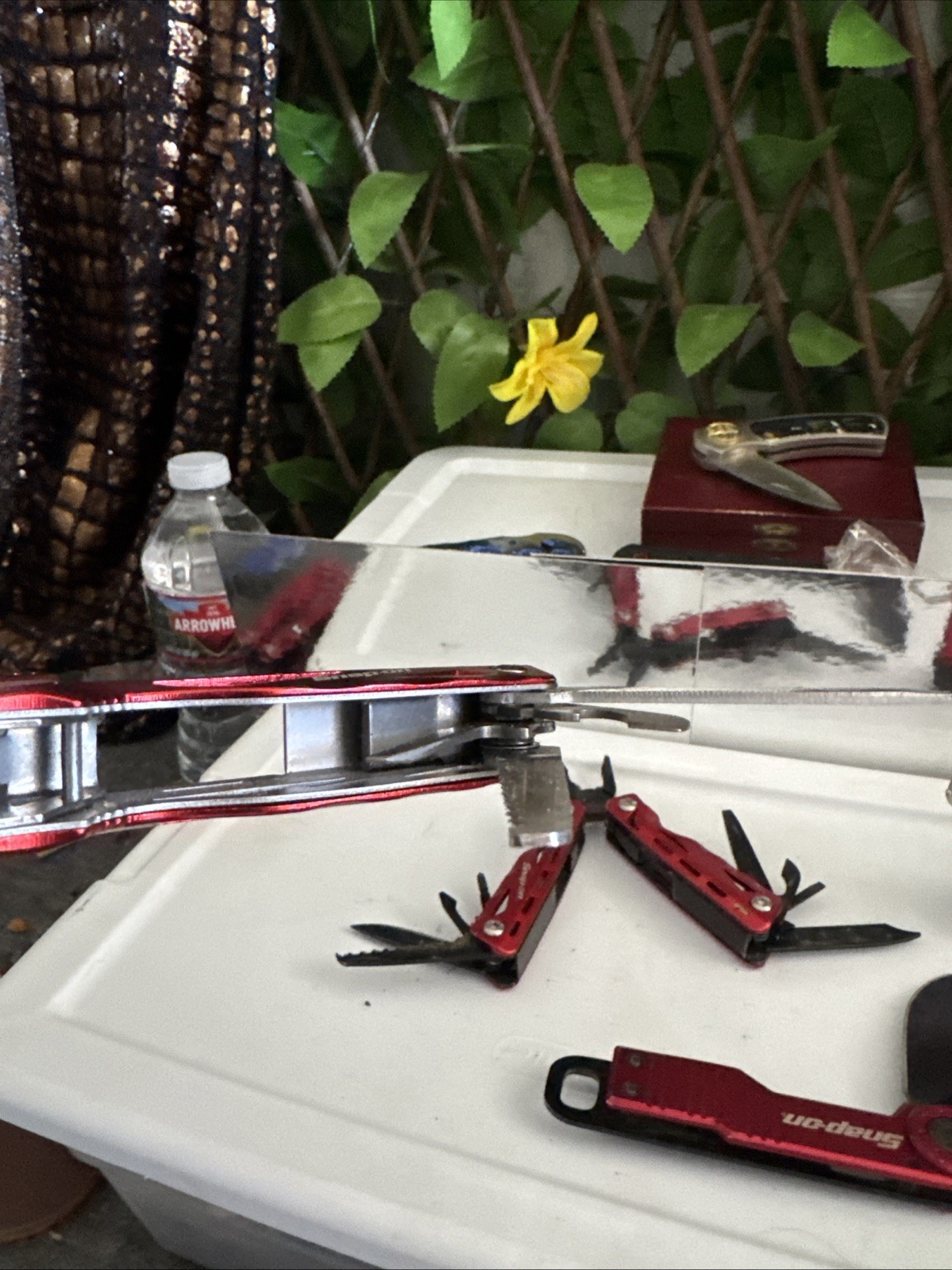 Snap On Tool Multi Tool Set. 2 Tools (reg/mini) 1 Knife And 1 Mini Flashlight