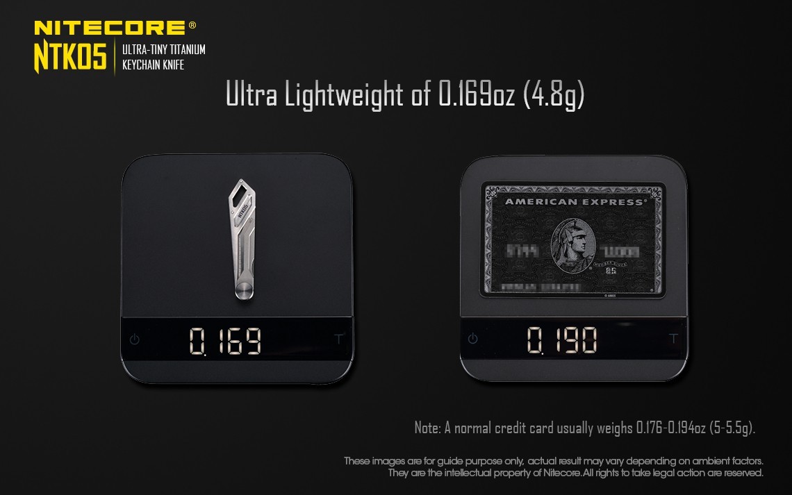 Nitecore NTK05 Knife Keychain Folding Knives Titanium Alloy Scalpel Blade Handle