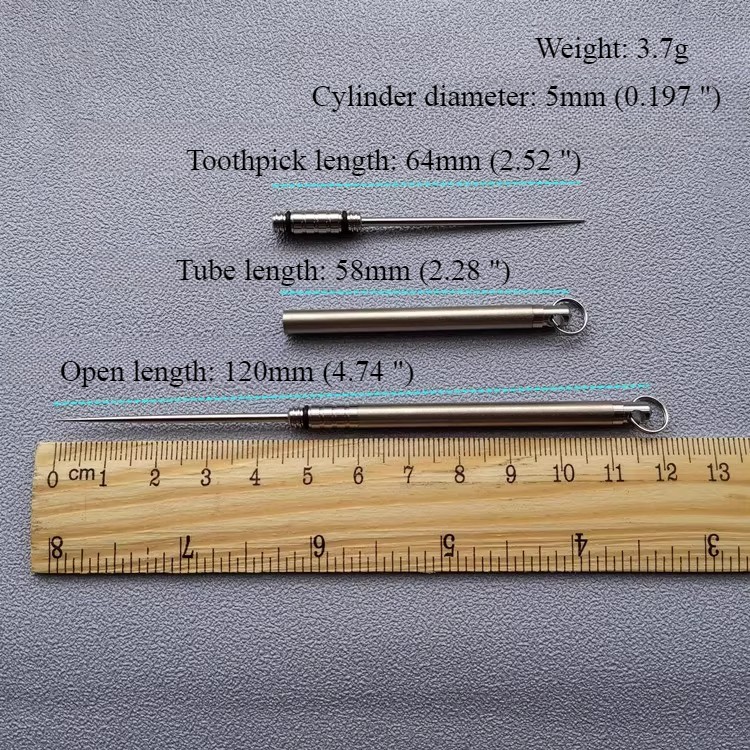 EDC Titanium Alloy Ear Pick + Titanium Alloy Toothpick Portable Multi Tool Gift