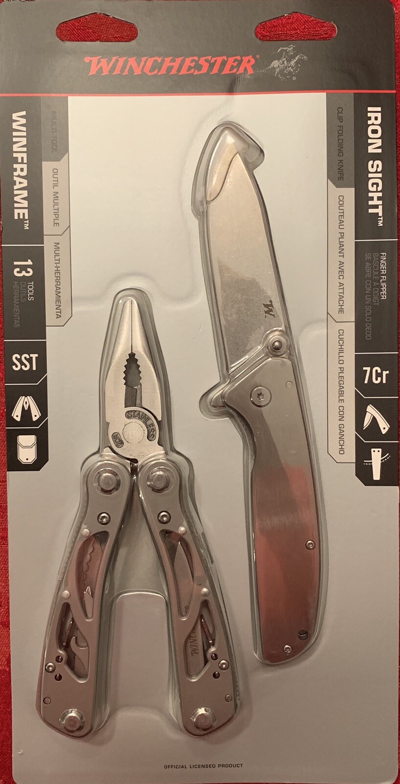 Winchester Iron Sight Knife And Winframe Multi Tool