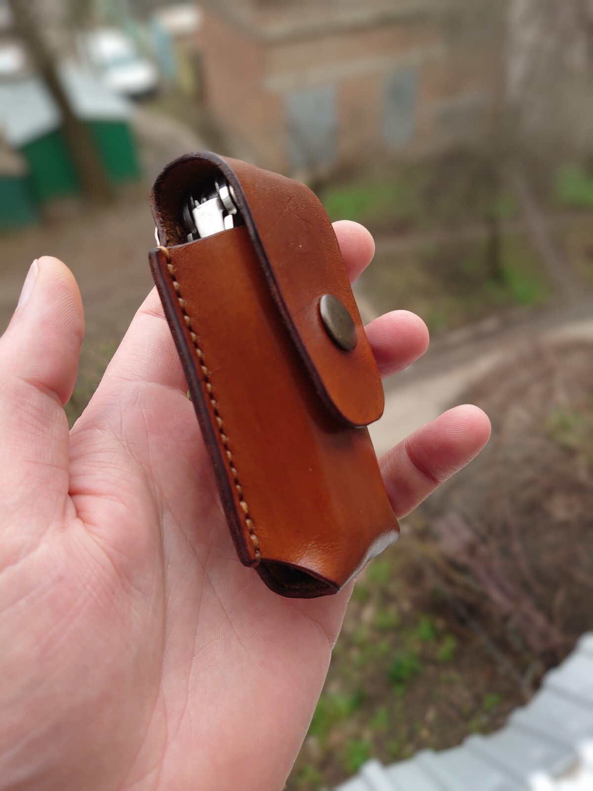 Brown Leather Sheath for Leatherman Wave / Charge /Belt clip