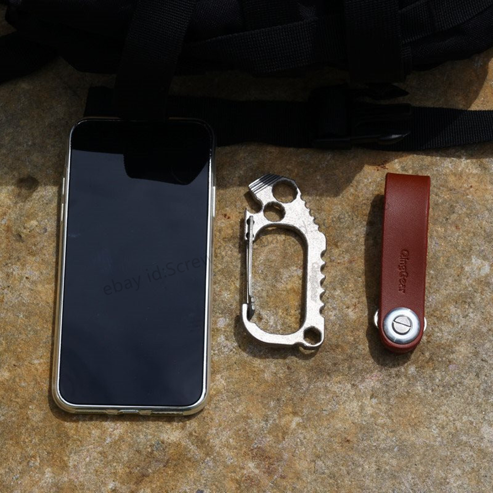 EDC Titanium Alloy Multi Tools Keychain Carabin Opener Crowbar Outdoor EDC