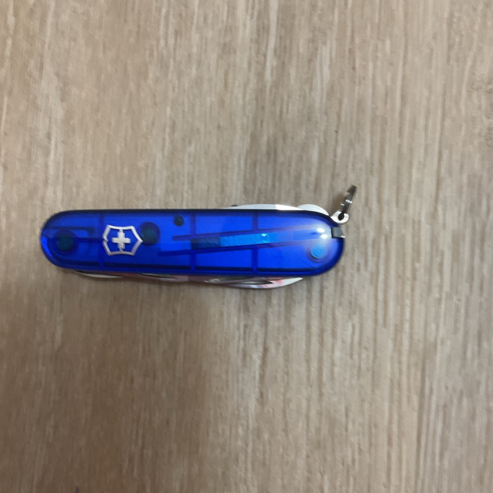 Victorinox Blue Multi-Tool Stainless Steel Straight Edge Plastic Handle