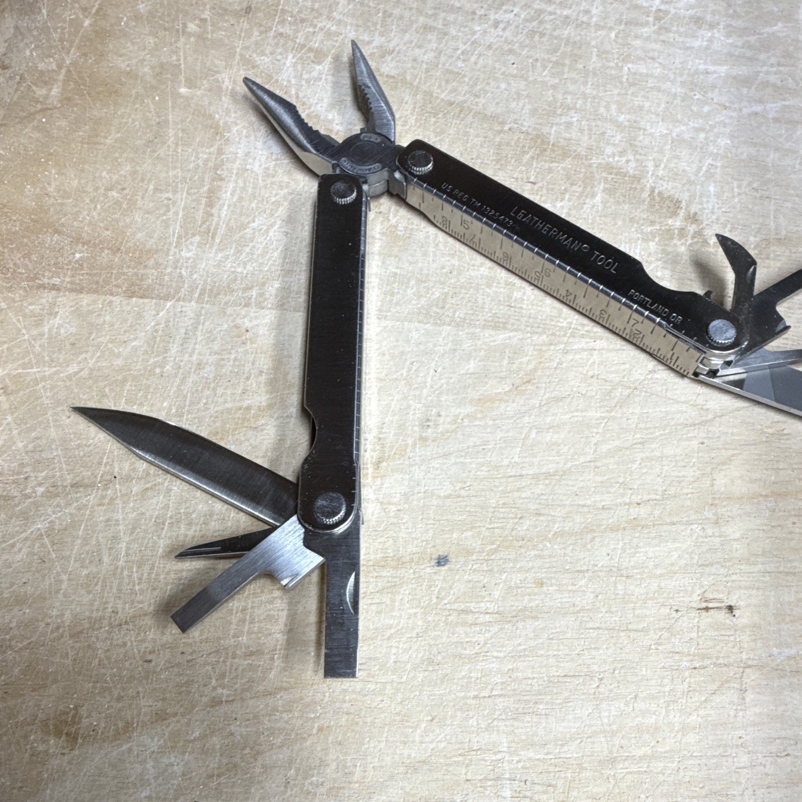 Leatherman PST Multi-Tool 9-in-1 Stainless Steel w/ Leather Sheath, Silver