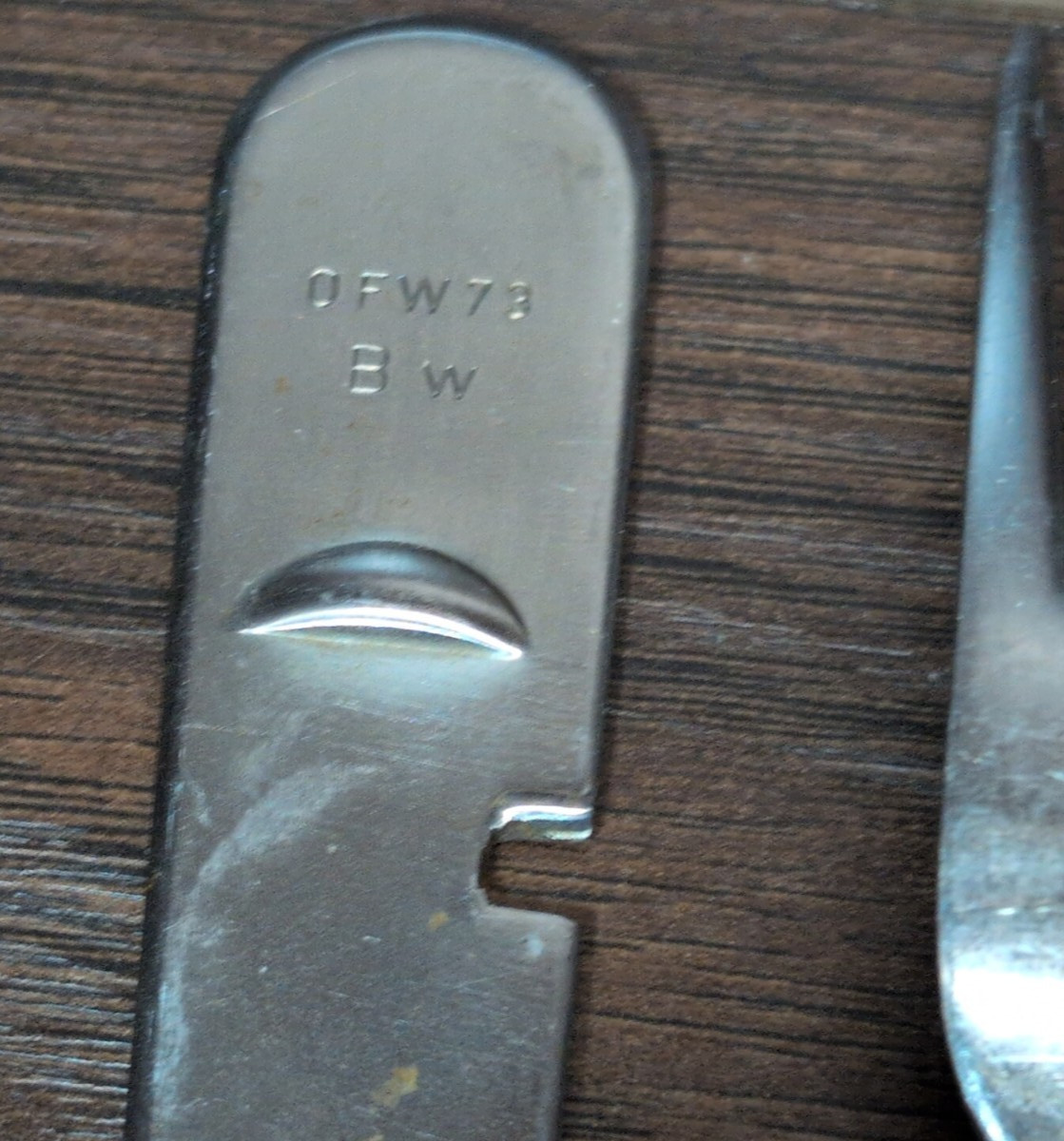 Vintage German Military Mess Kit Utensil Set BUND OFW 73 76 78 81 Stainless