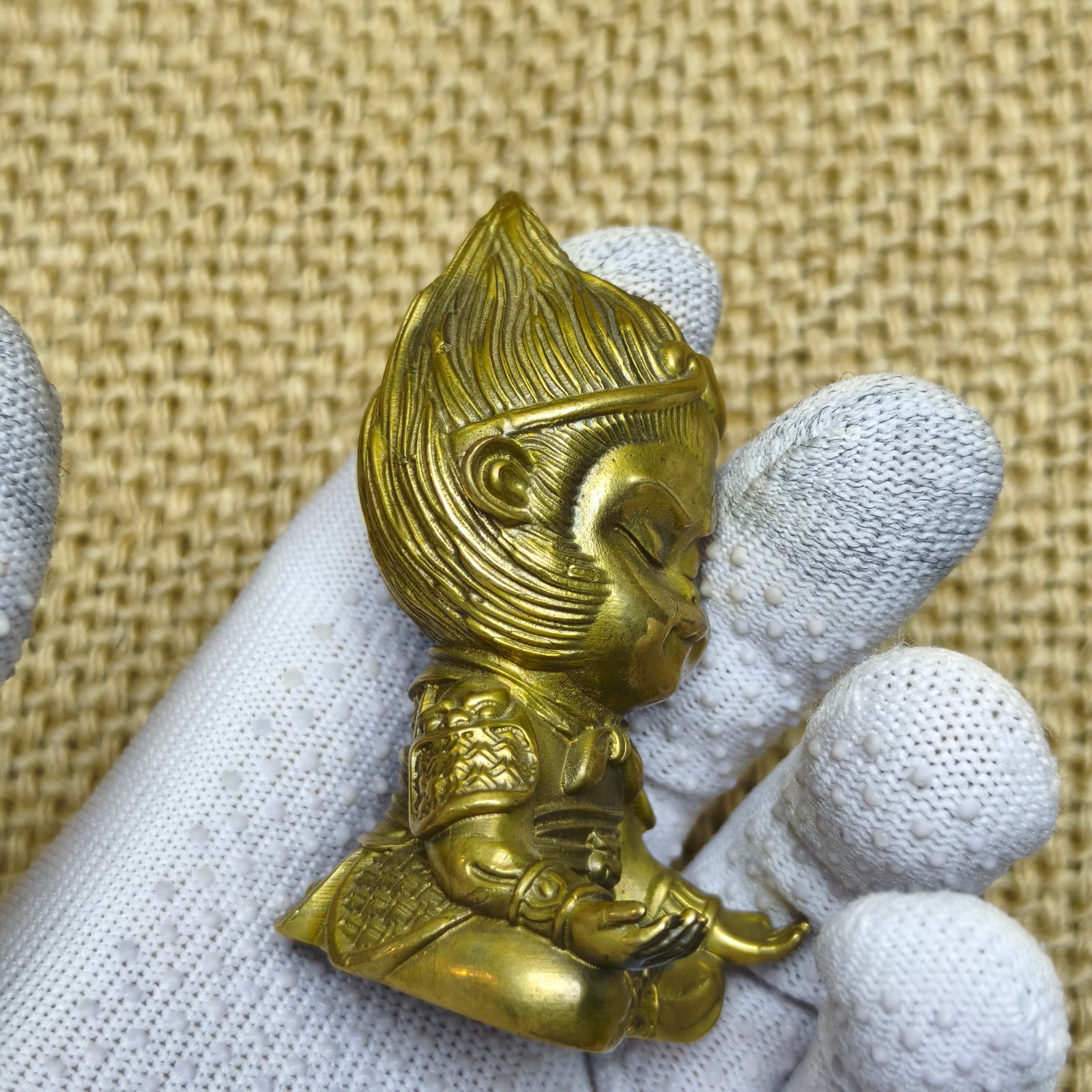Brass copper sculpture Monkey King ornament Artistic animal Journey to the west