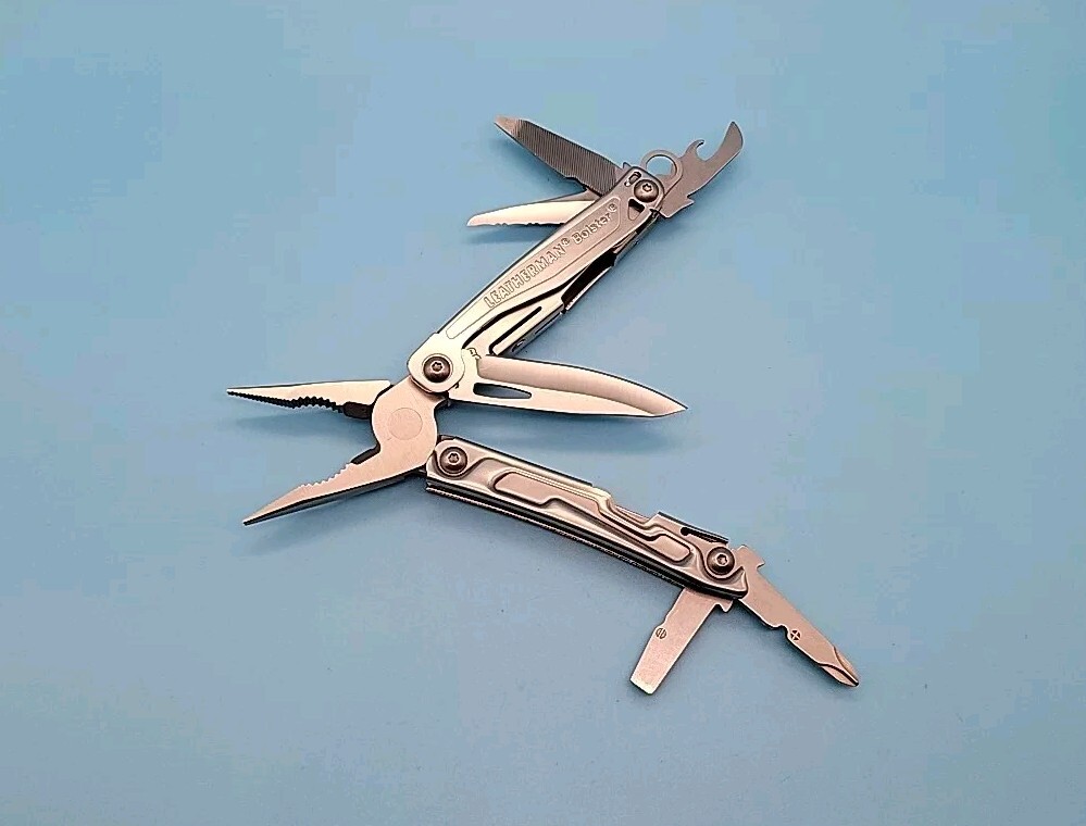 Leatherman Bolster Multi Tool – Spring Action Pliers, Knife, Screwdrivers, File