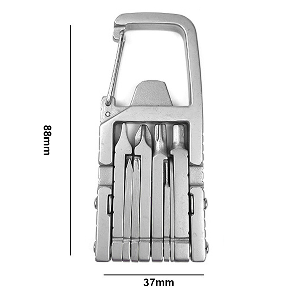 Keychain Multitool Screwdriver Bit Foldable Bike Repairs Tool Stainless V3Y1