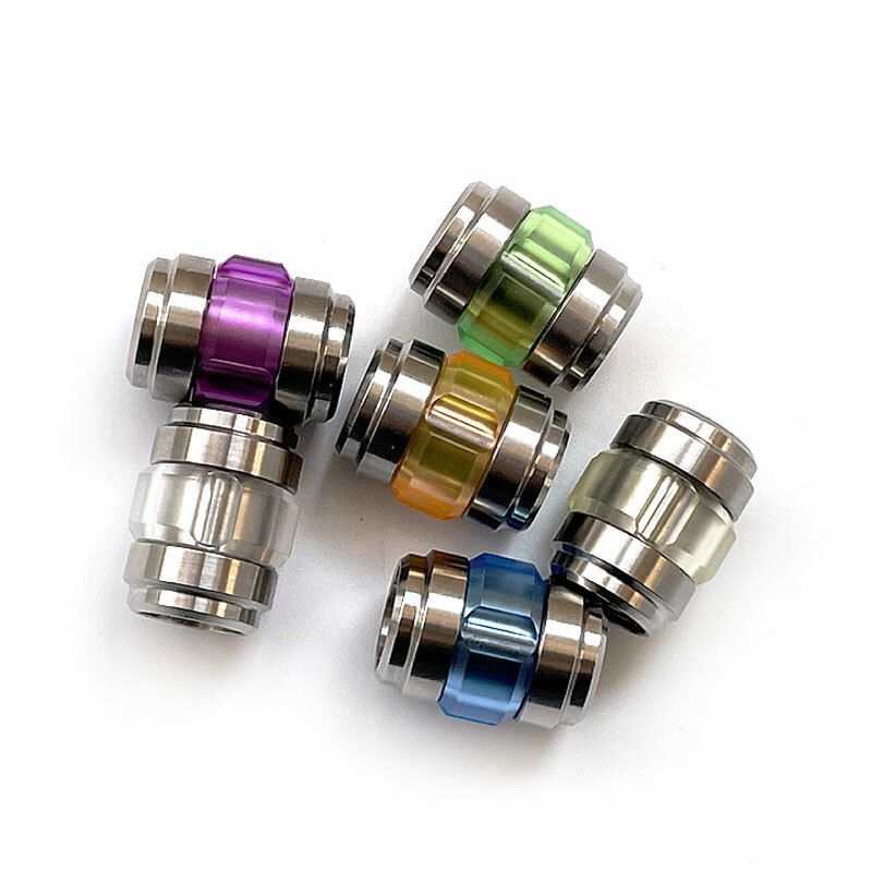 Titanium Alloy + Resin Light DIY Pendant Lanyard Bead Keychai Necklace EDC Tool