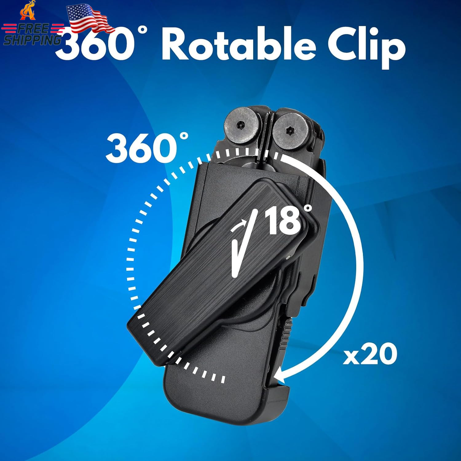 Sheath for LEATHERMAN Wave & Wave Plus, Wave Case with 360° Rotable Clip, Easy C