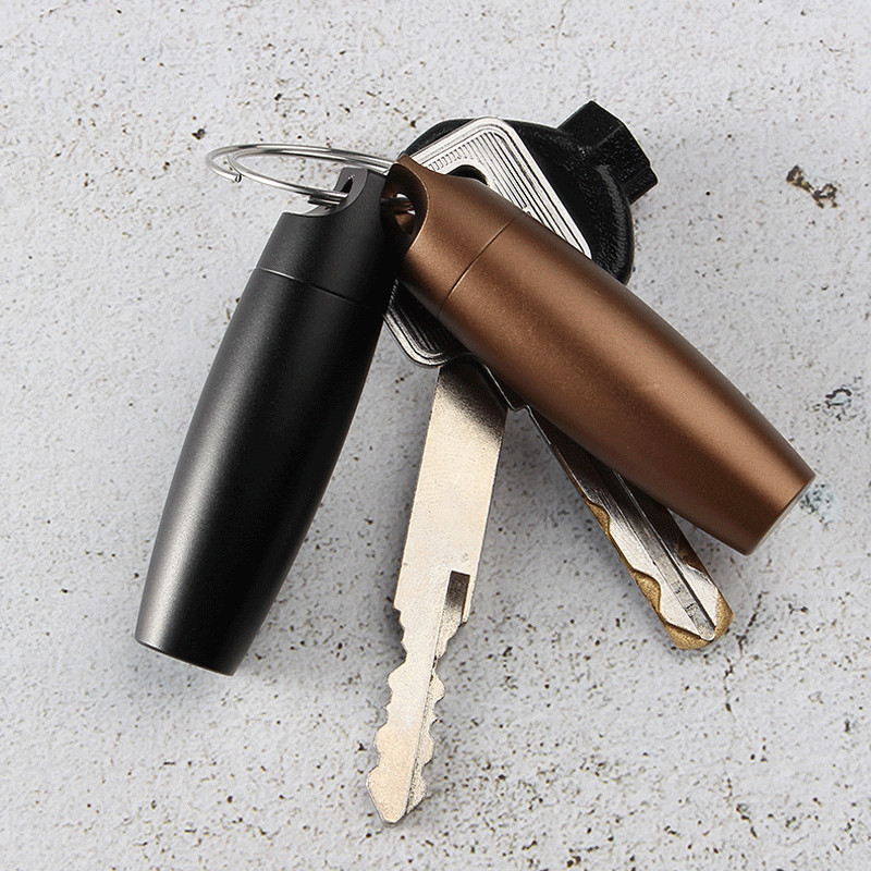 EDC Pocket Aluminium Alloy Outdoor Survival Waterproof Box Travel Keychain Tank