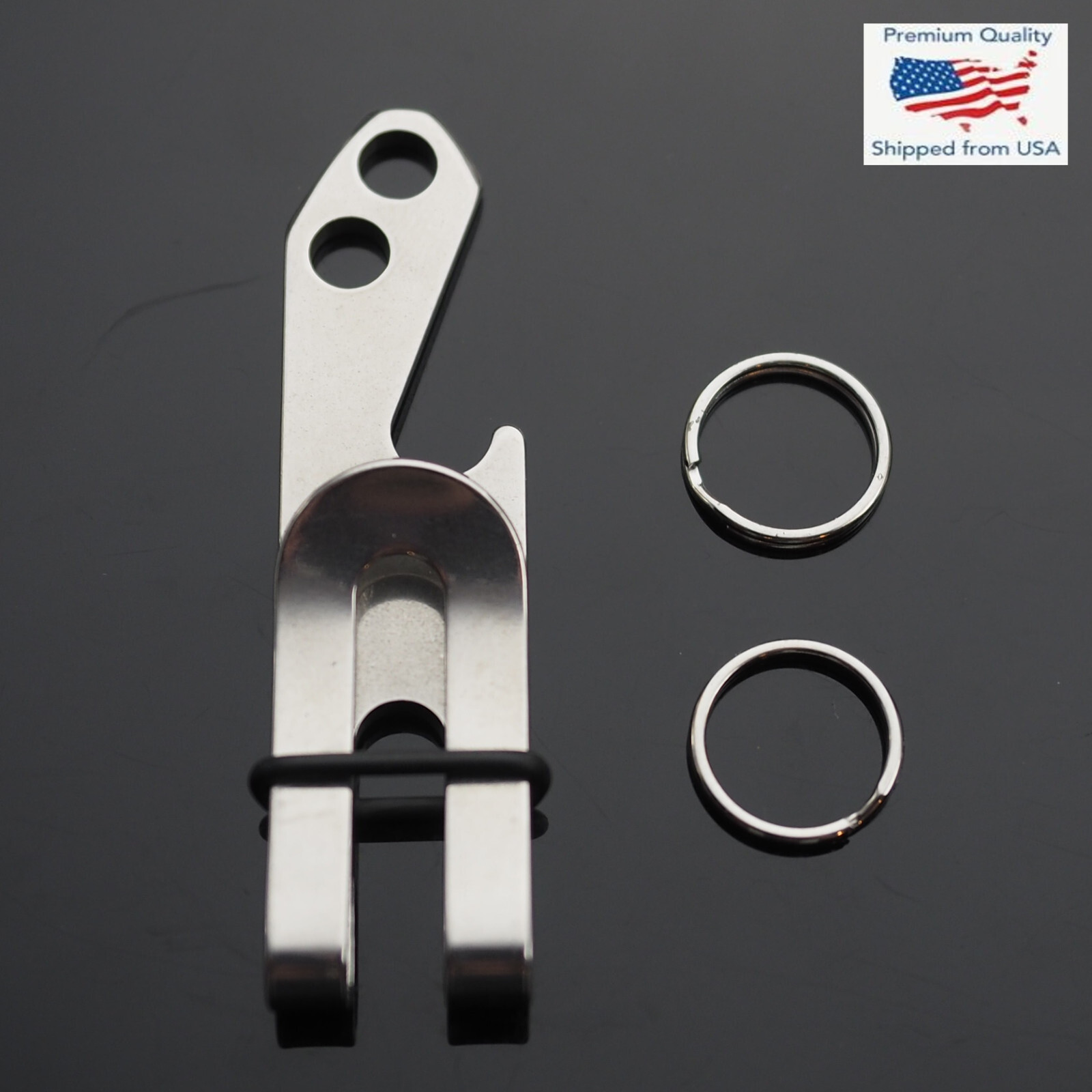 Stainless Steel Carabiner Money Clip Belt Hanger Bottle Opener EDC & Key Rings