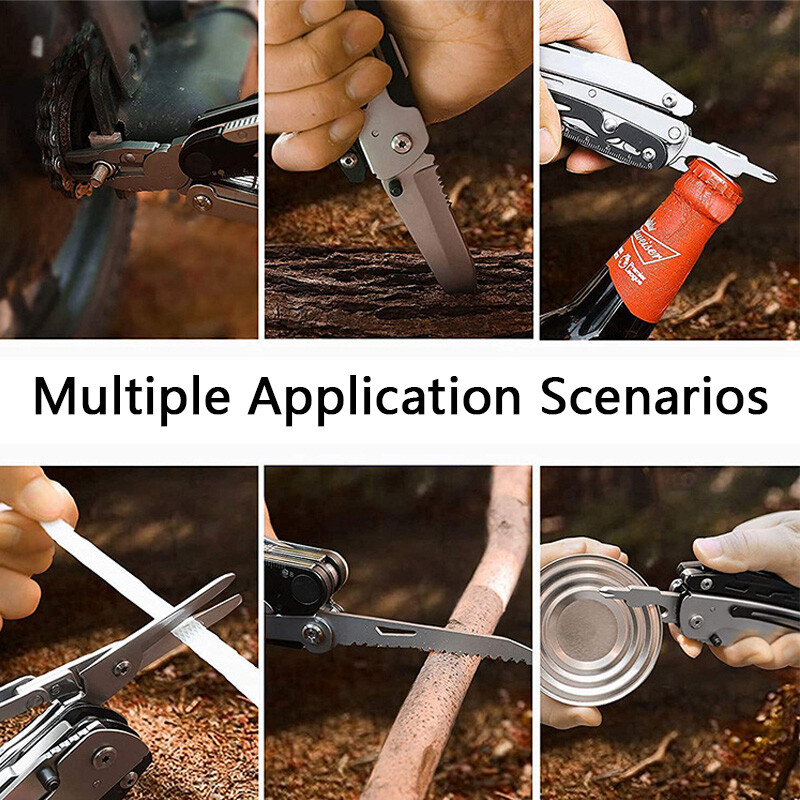 20-in-1 Multi Tool Pliers Outdoor Compact Folding Pocket Knife Tool with Sheath