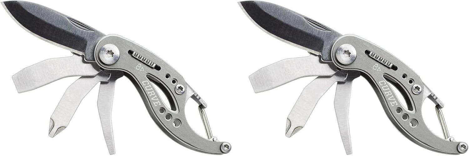 Gear Curve EDC Multitool 6-in-1 Pocket Knife Keychain W/ Pocket Screwdriver