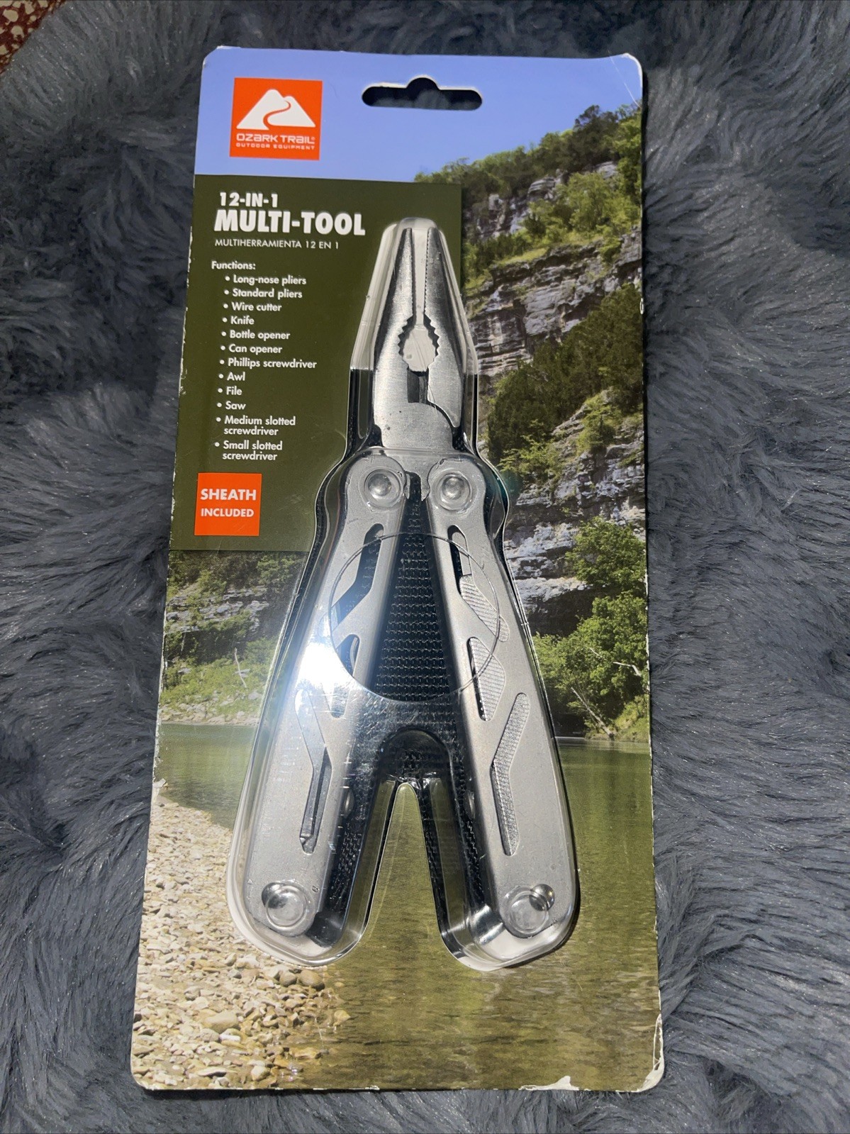 Ozark Trail 12-In-1 Multi-Tool Sheath Hiking Outdoors Pocket Knife Camping NIB