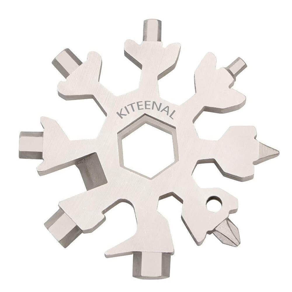 Snowflake Multitool 19in1 Stainless Steel Snowflake Tool With Keychain Screwdriv