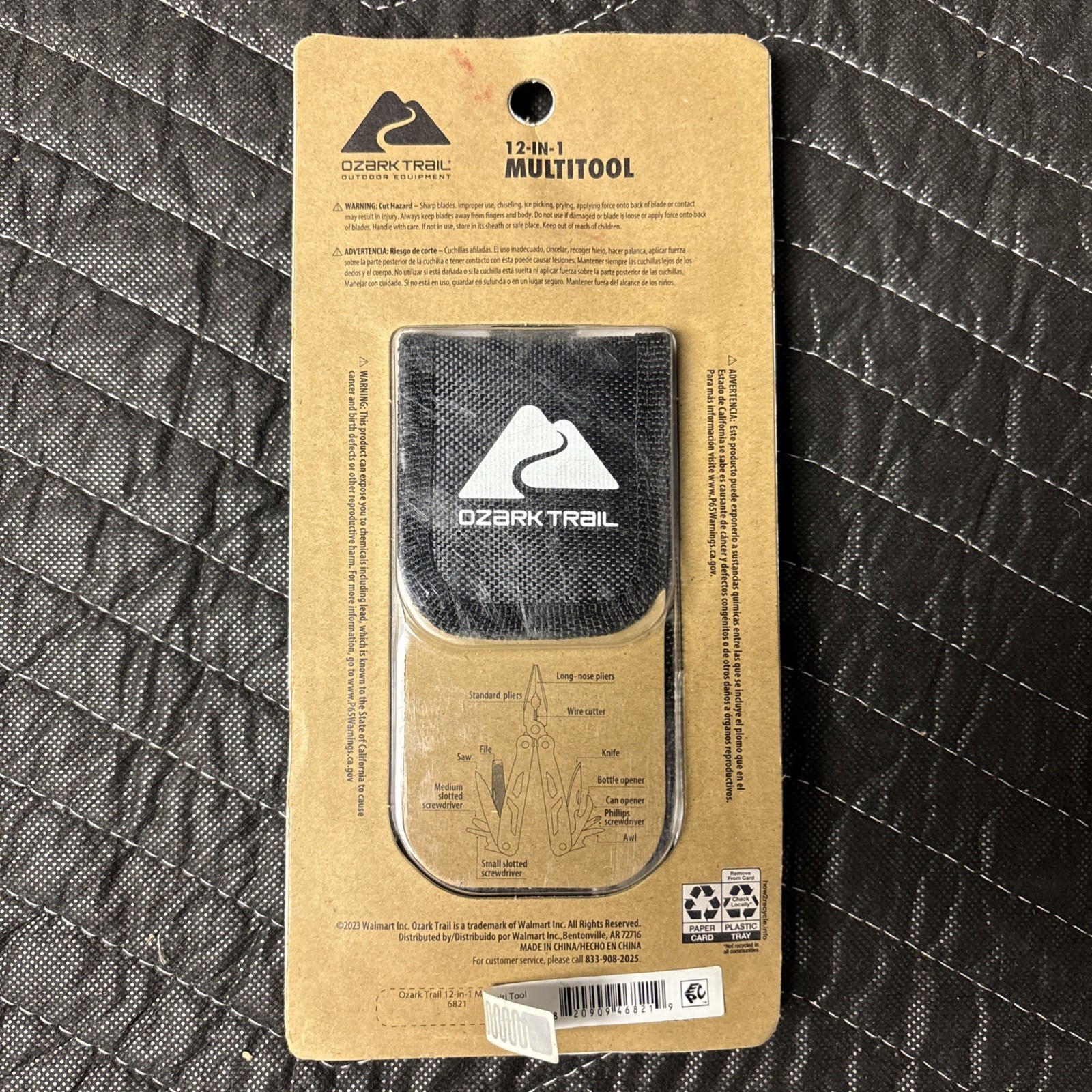 Ozark Trail 12-In-1 Multi-Tool with Sheath Hiking Outdoors Pocket Knife Camping