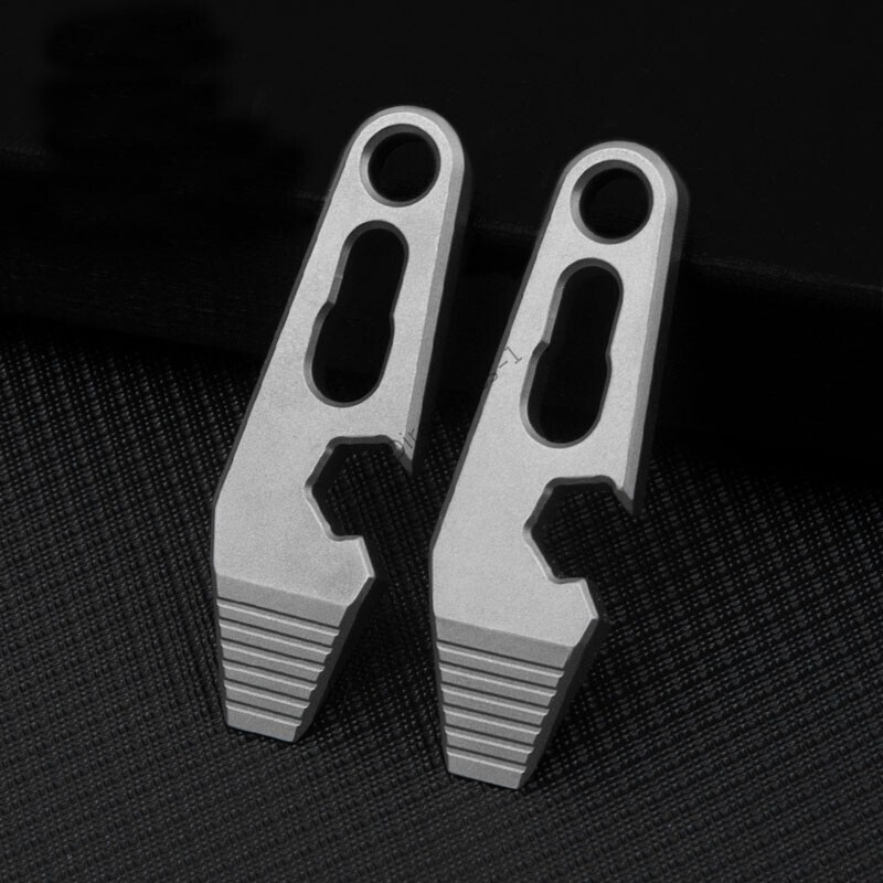 Hot EDC Mini Titanium Alloy Keychain Multi Tools Pry Bar Crowbar Opener Cutter