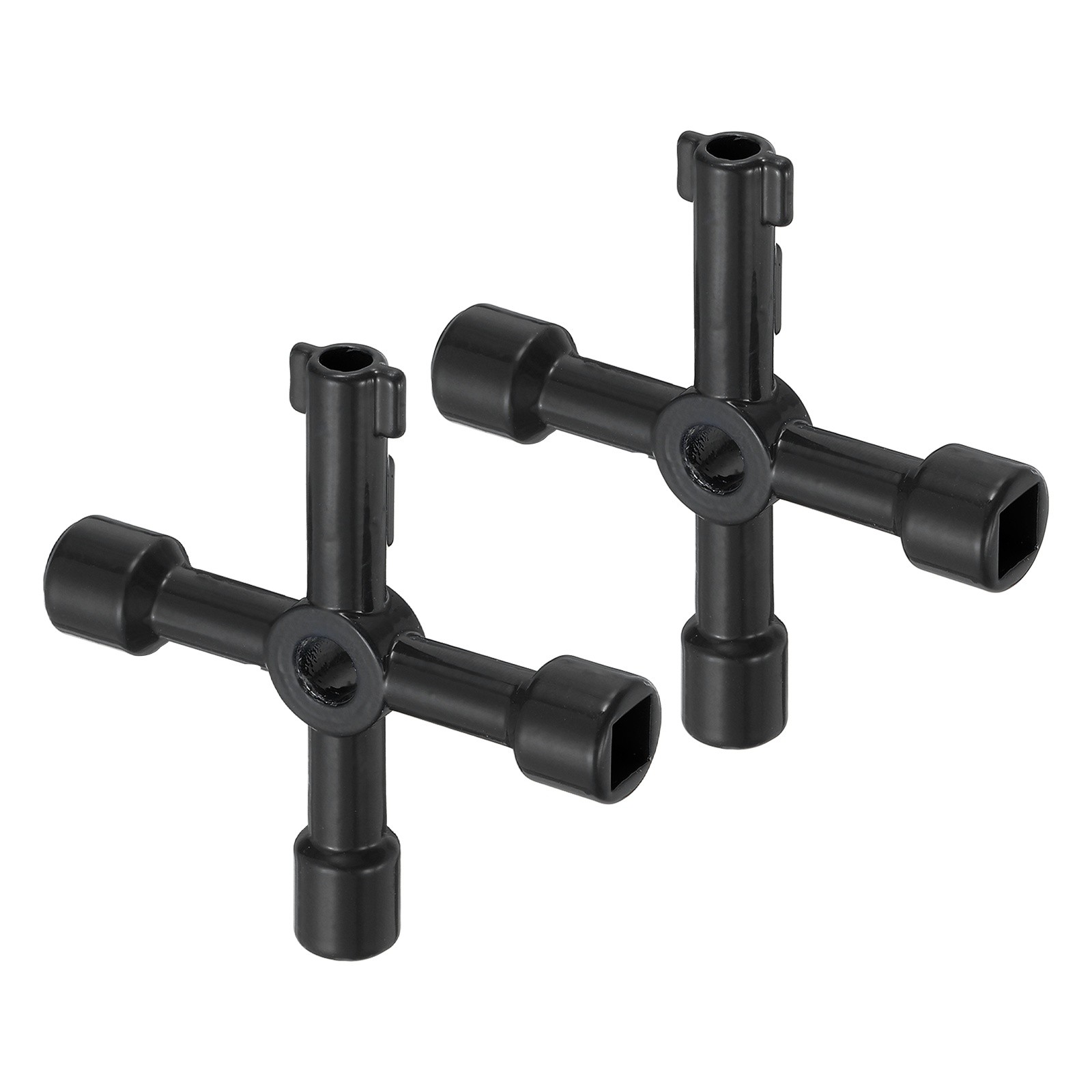 Pack of 2 Zinc Alloy 4 in 1 Universal Utility Key Black, Style A