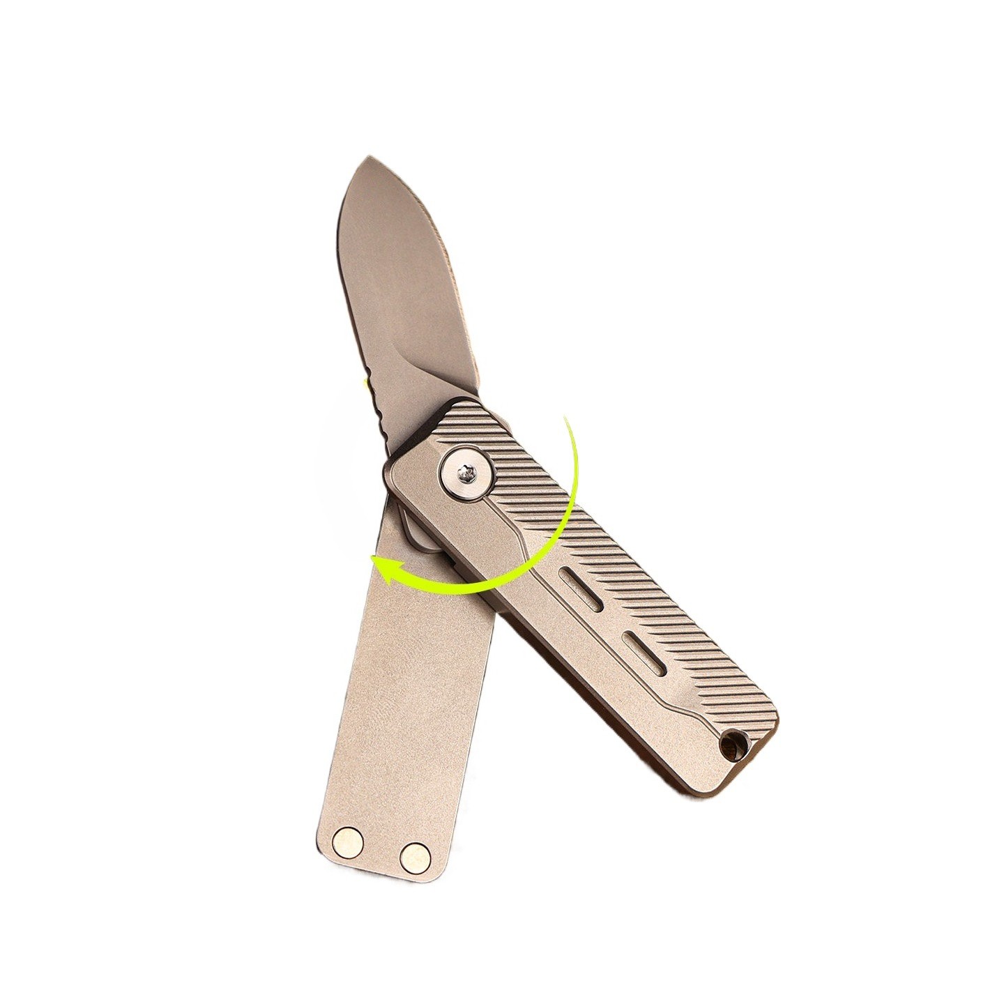 Titanium alloyEDC Folding Tool CNC Maachined Rotating Mechanical Gear Collection